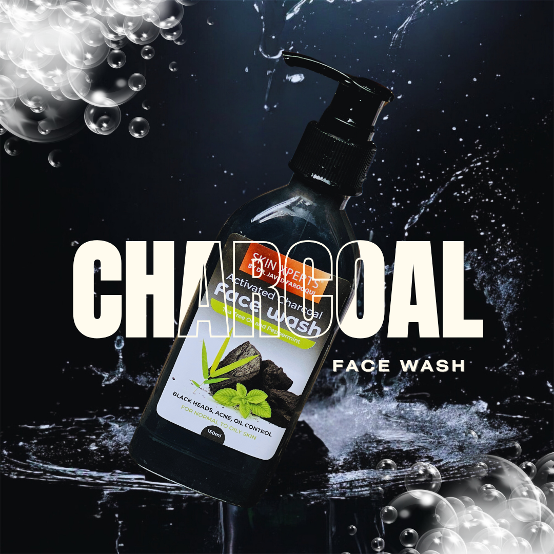Activated Charcoal Face Wash with Aloe Vera Juice & Hyaluronic