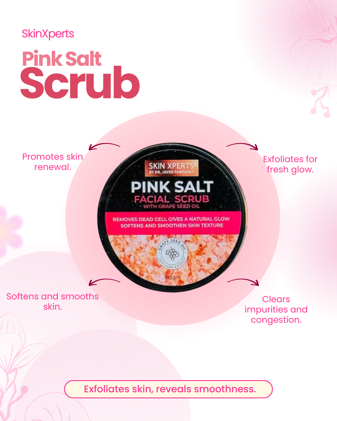 Pink Salt Face and Body Scrub with Citrus Oils & Almond Oil