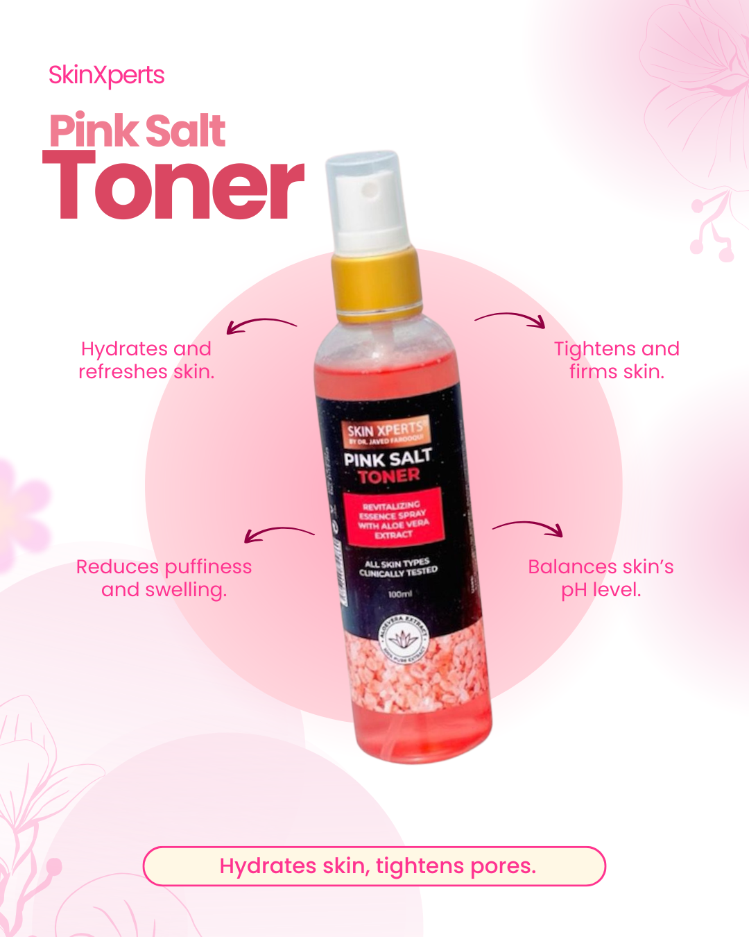 Himalayan Pink Salt Toner with Pomegranate & Rosewater