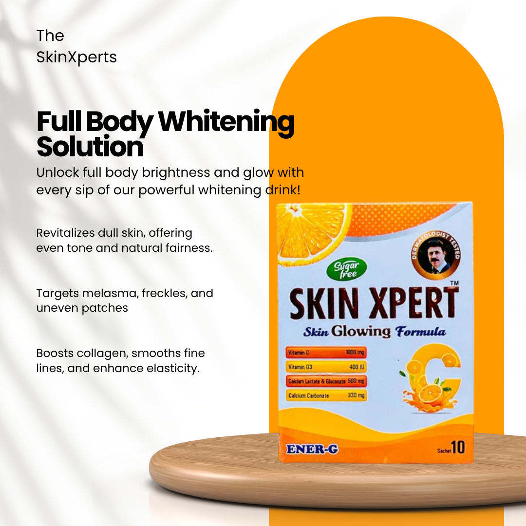 Jaxpert Skin Glow Drink with Glutathione, Vitamin C & D3 + Calcium Boost ( Large )